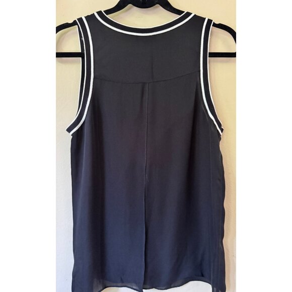 Rag & Bone Womens Sheer Navy Tank Top Nautical Size S Career Capsule Sailor Chic - Picture 2 of 16